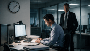 Trabajador en la oficina