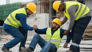 Un trabajador sufre un accidente de trabajo.