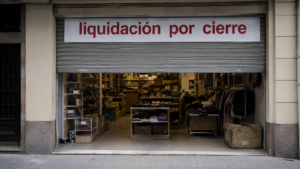 Liquidación de una empresa por cierre.